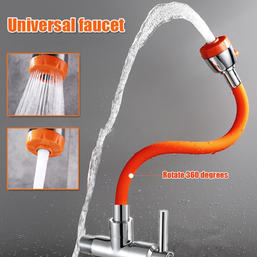 Populer Faucet Extender Pipe Antarmuka Umum Yang Bermanfaat Baskom Cuci360° Aksesoris Keran Air Putar Free Bending Faucet Extender