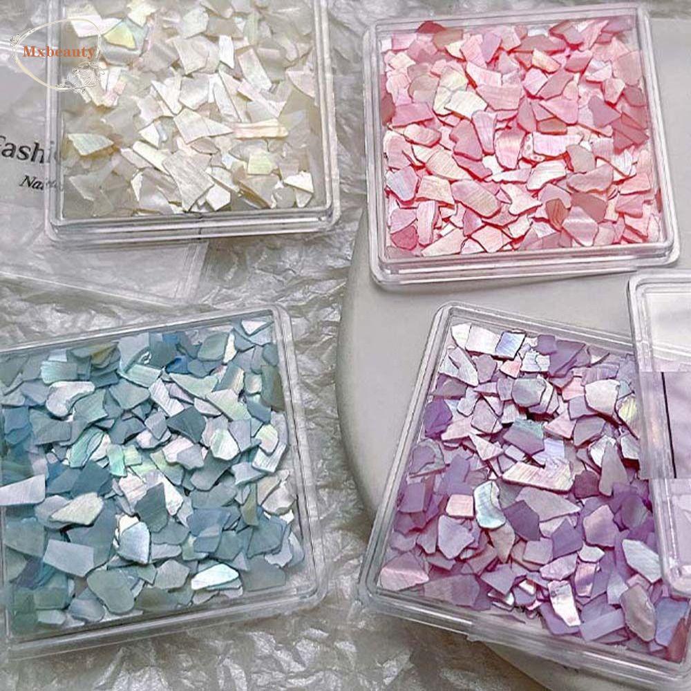 Mxbeauty Dekorasi Nail Art Tidak Teratur Ultra Tipis Manicure Aksesoris Shell Slice Shell Nail Sequin Shell Hiasan Kuku