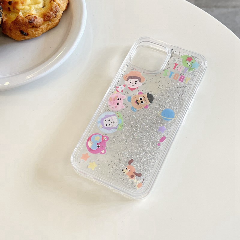 Shine Quicksand Toy Story Mania Girl Woman Soft TPU Case HP iP iPhone 12 13 14 Pro Max 11 FTD Casing Apple