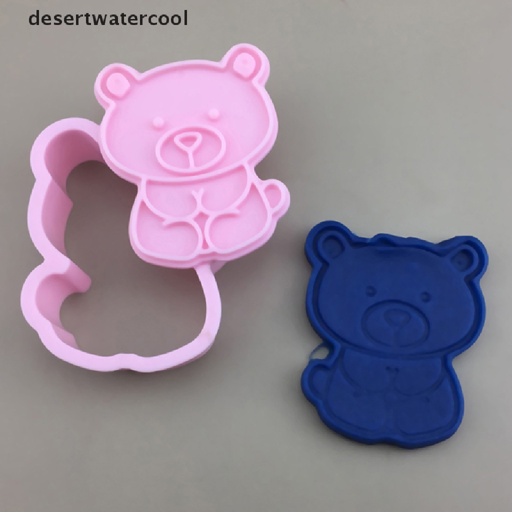 Deid 4Pcs/set Kartun Gajah Singa Kuda Nil Beruang Hewan Cookie Cutter Biskuit Baking Buah Dapur Kue Cetakan Alat Embos Pring Fondant Kue Pastry Mold Martijn