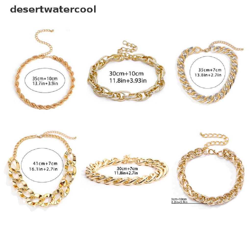 Deid Kalung Choker Punk Hip Hop Untuk Wanita Statement Gothic Cuban Chunky Necklace Martijn