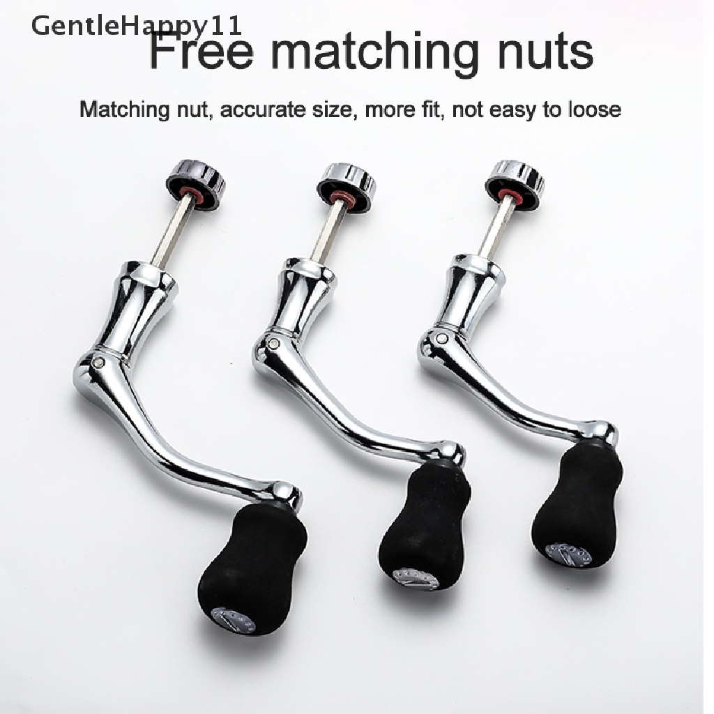 Gentlehappy Spinning Reel Handle Metal Alat Penggulung Berputar Gagang Engkol Rotatable Grip id