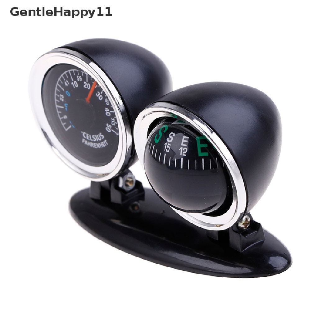 Gentlehappy 2in1 Guide Ball Car Compass Thermometer Hiasan Mobil Arah Dashboard Bola id