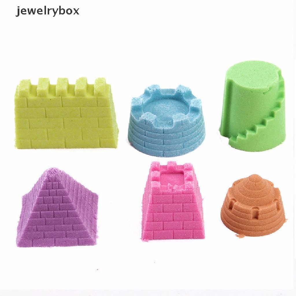 [jewelrybox] 6pcs Model Kit Pasir Tanah Liat Cetakan Anak Pantai Kolam Taman Kastil Pasir Set Mainan, Butik