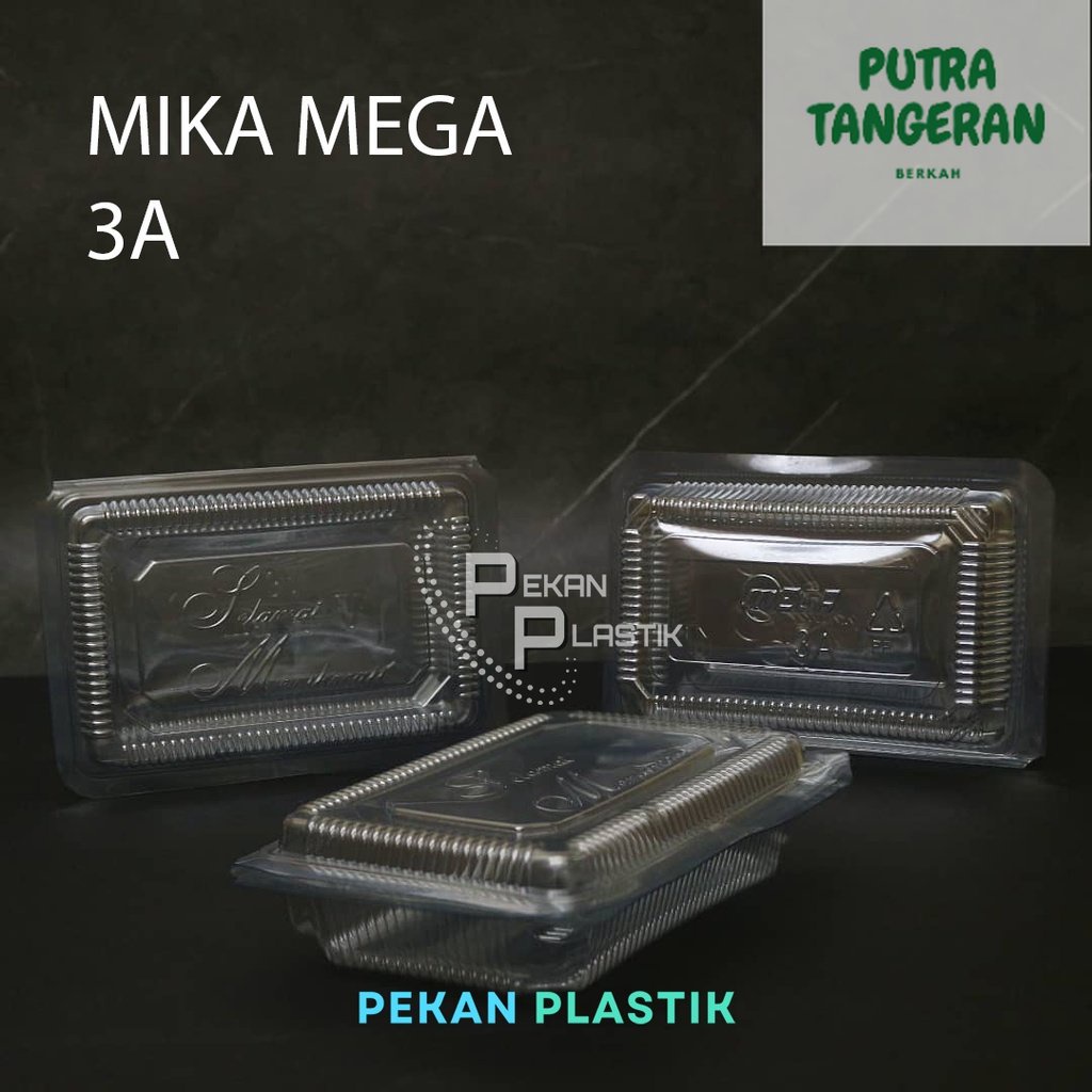 Mika Plastik 3A Tebal/Kotak Nasi Kue Mie 3A MEGA