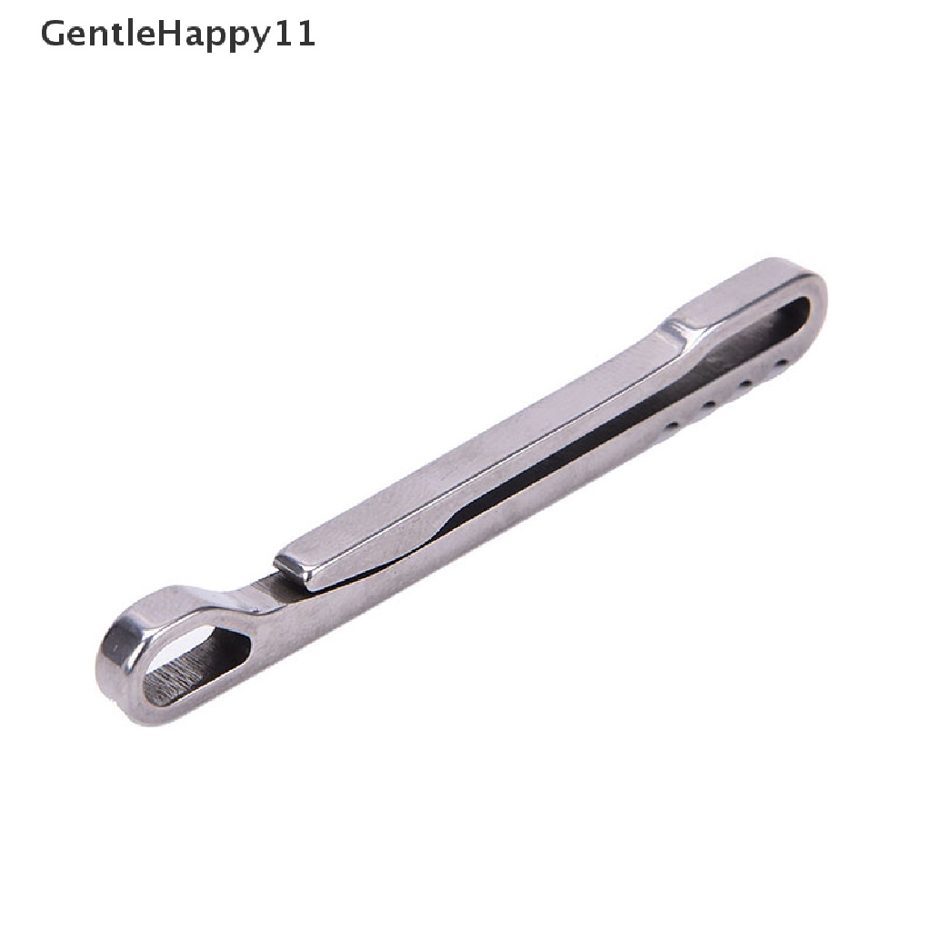 Gentlehappy Kunci Klip Suspensi Saku Stainless steel Tools Keychain Load Holder id