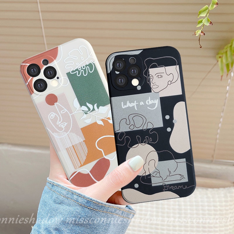 Infinix Hot10 12 11 9 Play Smart5 4 6 Plus Hot 10Lite 11s 20s 11 9 8 12 12i 20 10t 10s Note 11 12pro 12 G96 8 12 2023 Geometric Art Line Kubus Lurus Soft Case