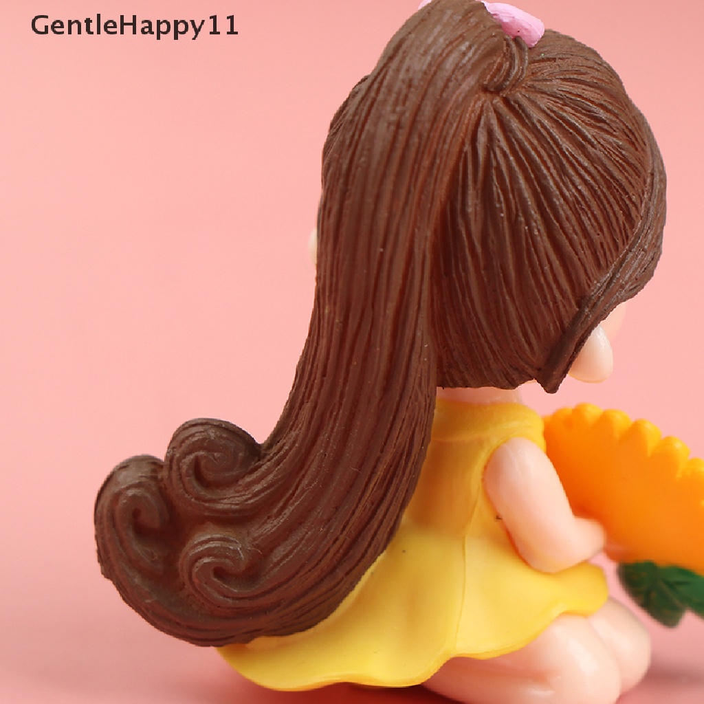 Gentlehappy Patung Taman Peri Miniatur Indah Bunga Matahari Gadis Resin Kerajinan Ornamen id