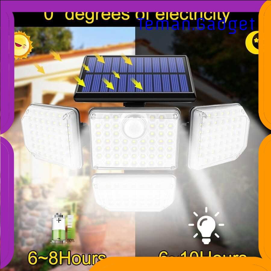 TG - LMP RUOCLN Lampu Dinding Solar PIR Sensor Waterproof 182 LED Cool White - RCN182