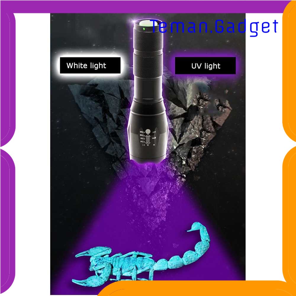 TG - LMP FUNINFRONT Senter LED Cree T6 1000 Lumens + 395NM UV Light - T118