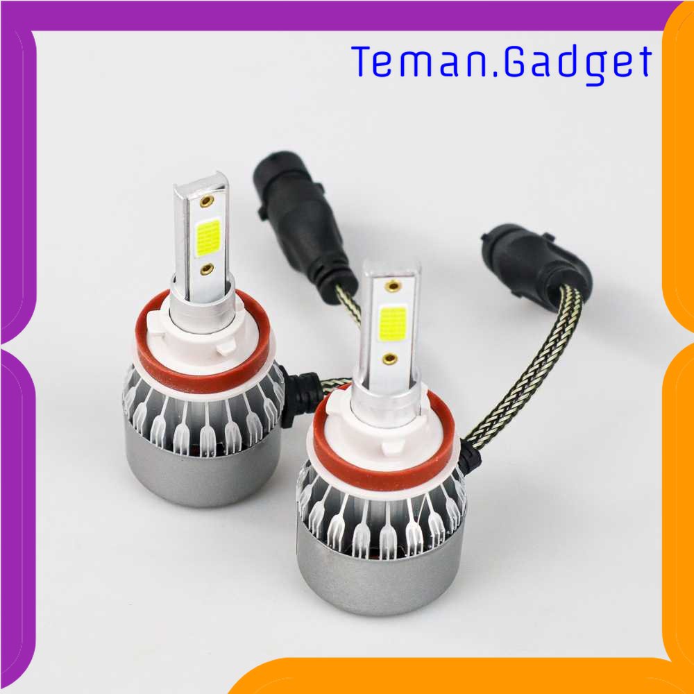 TD - OTO TaffLED Lampu Depan Mobil Headlight LED H11 COB Cool White 2 PCS - C6