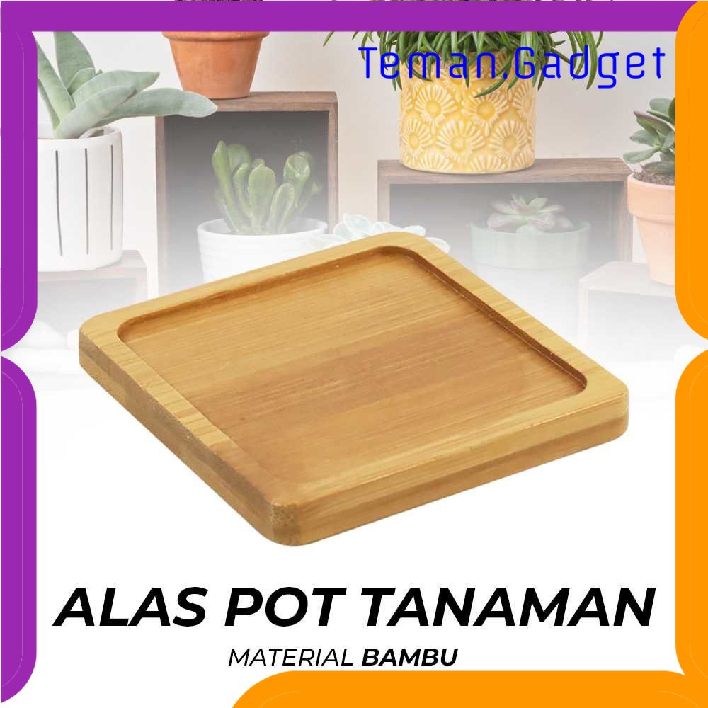 TG - DPR WITUSE Alas Tatakan Pot Tanaman Dekorasi Minimalis Bamboo Tray Persegi - EQF301