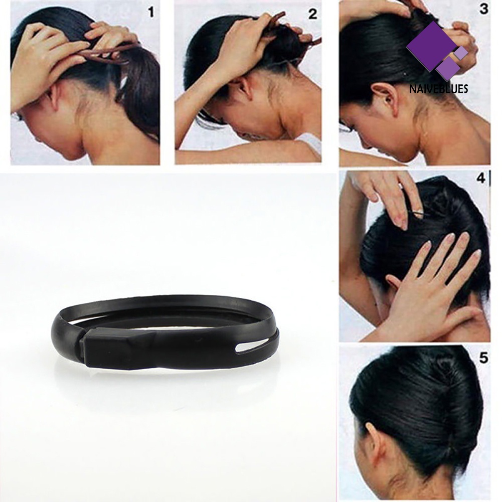 &lt; Naiveblues &gt; Wanita Magic Hair Styling Updo Donut Bun Holder Alat Fashion Twister