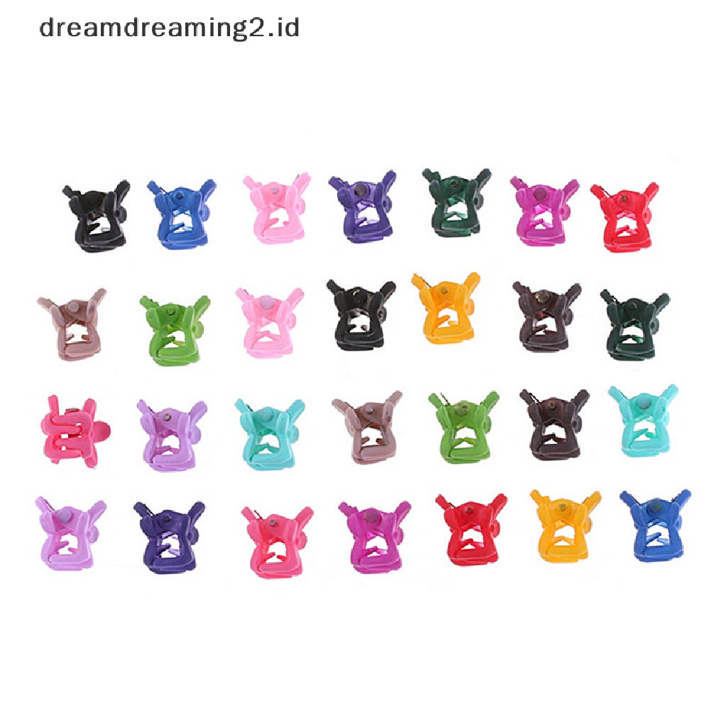 (dream) 30pcs Mix Berwarna Gadis Anak Bayi Mini Bunga Hair Claw Jaw Clip Aksesoris Rambut//