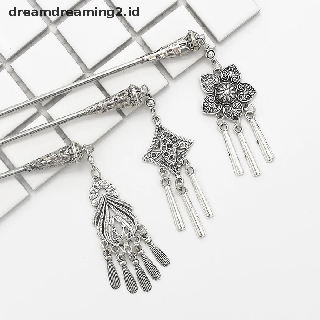 (dream) Hanfu Wanita Hiasan Kepala Gaya Kuno Jepit Rambut Hanfu Aksesoris Rambut Rumbai Manik-Manik Menjuntai Rambut Perhiasan Rambut Bezel Rantai Rambut//