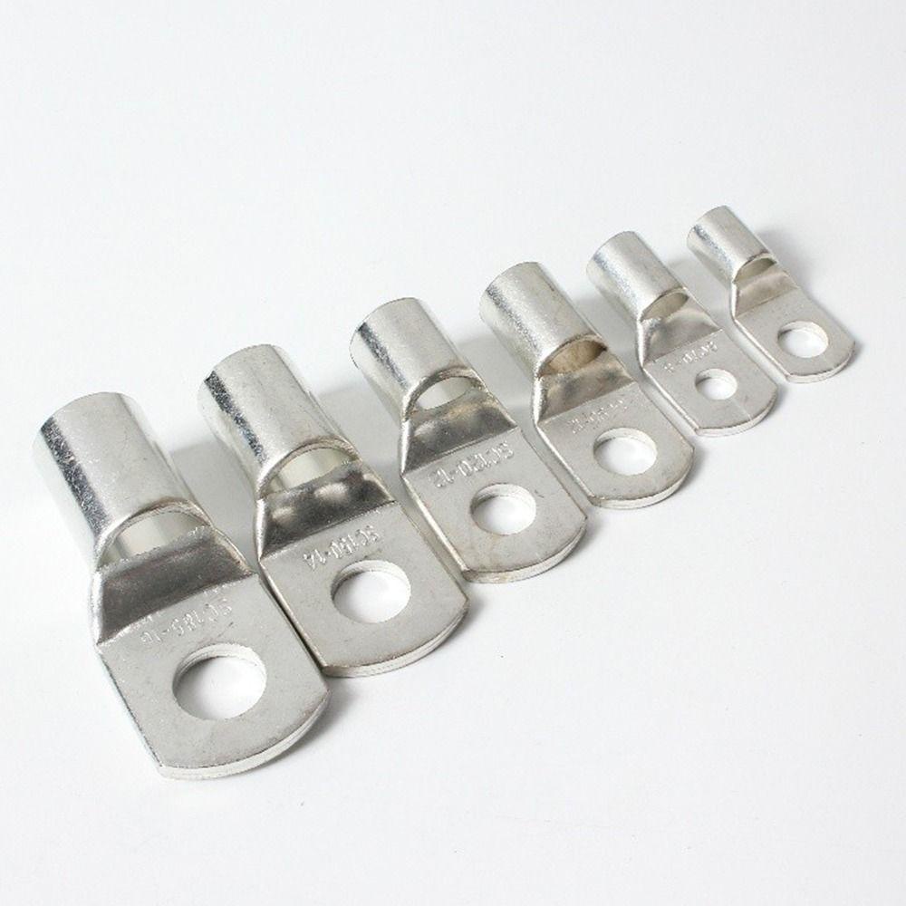 SUYO 10pcs Wire Nose Terminal Crimp 6mm 8mm 10mm Lubang Baut Kaleng Tembaga Lugs Ring