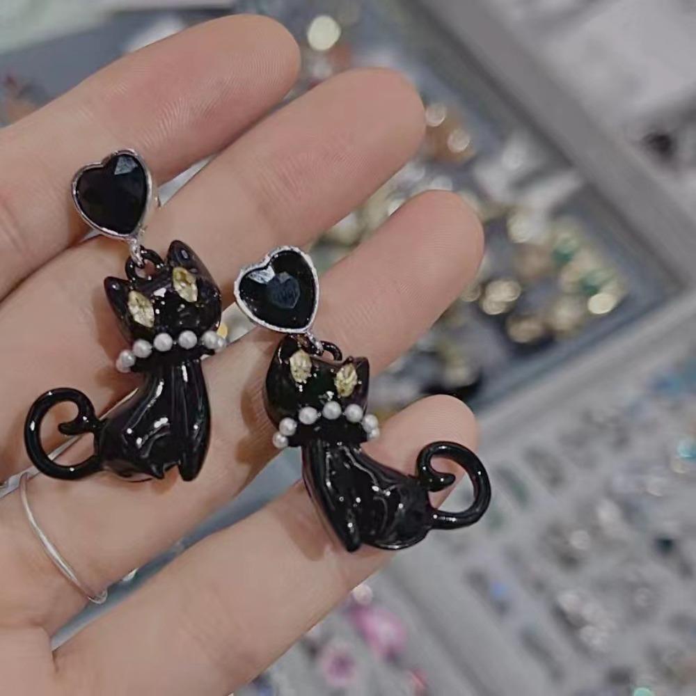 Mxbeauty Y2K Cinta-Hati Anting Kepribadian Lucu Menetes Minyak Pesta Perhiasan Niche Desain Kpop Perhiasan Aksesoris Gaya Korea