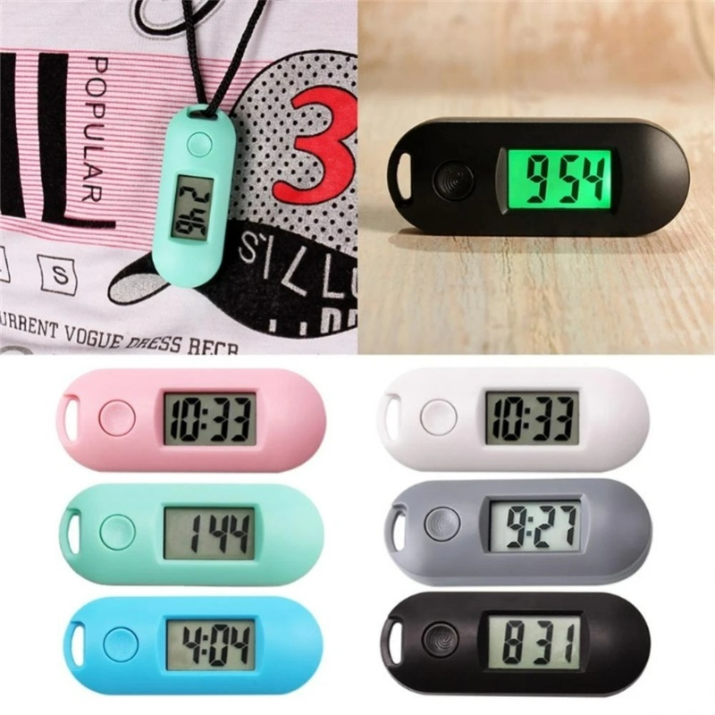 Jam Elektronik Mini Portable Gantungan Kunci Watch/LCD Digital Display Clock Untuk Ujian Kerja Olahraga Silent Luminous ABS Digital Electronic Watches