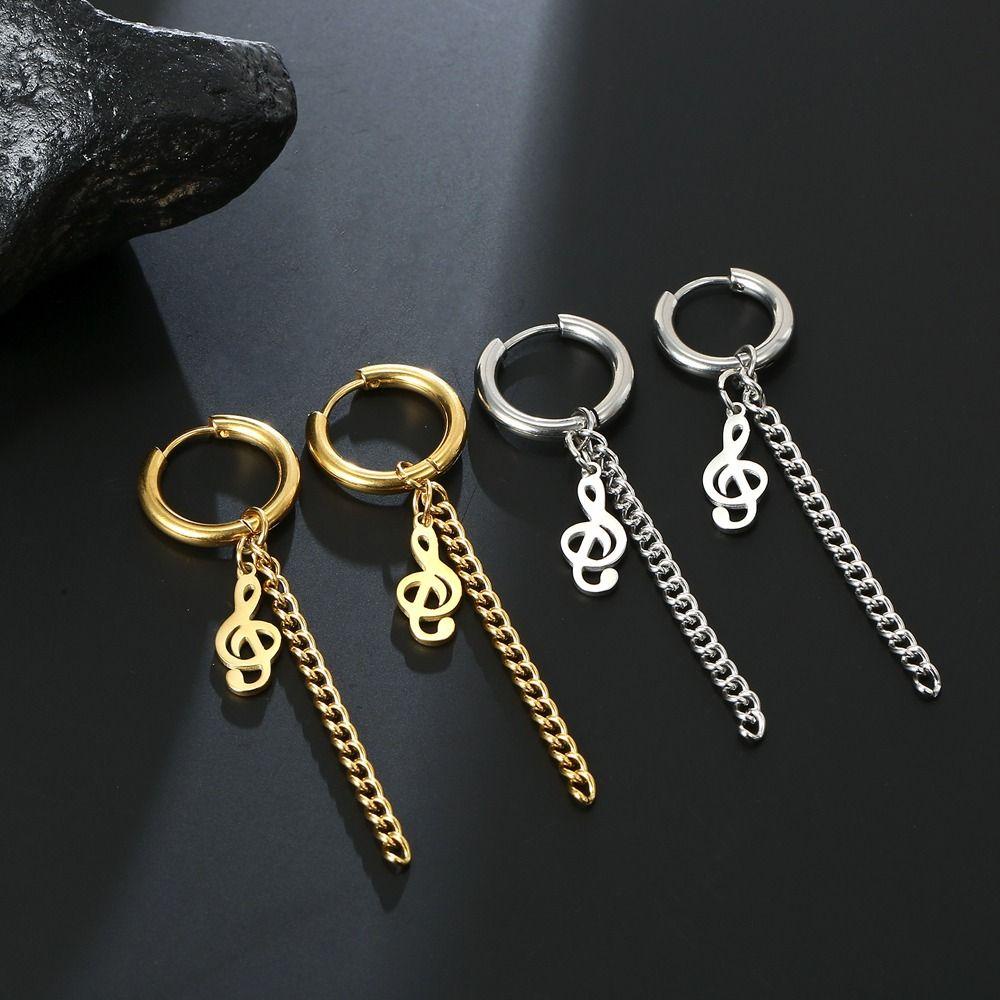 NEEDWAY Wanita Menjuntai Anting Kepribadian Indah Stainless Steel Fashion Perhiasan Gadis Hadiah Drop Earrings Ear Drop