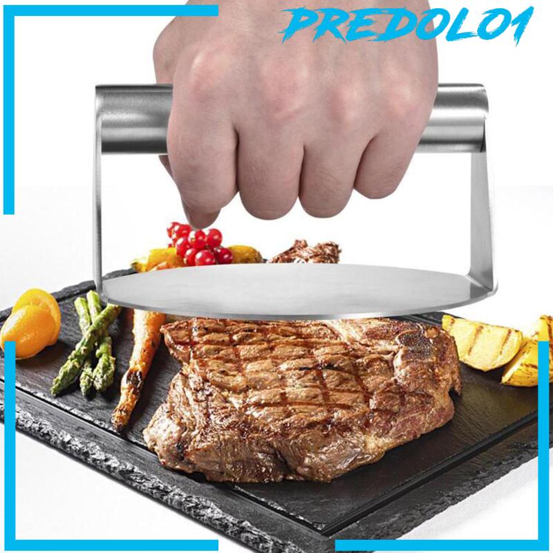 [Predolo1] Burger Press304Stainless Steel Alat Panggang Halus Press Untuk BBQ Flat Top Cooking