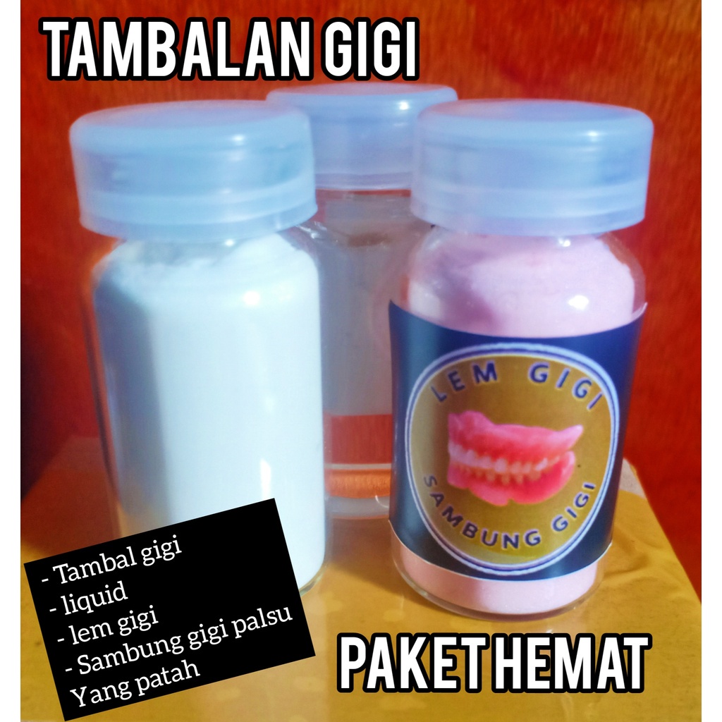Tambalan gigi - bahan tambal gigi - lem gigi palsu - sewarna gusi