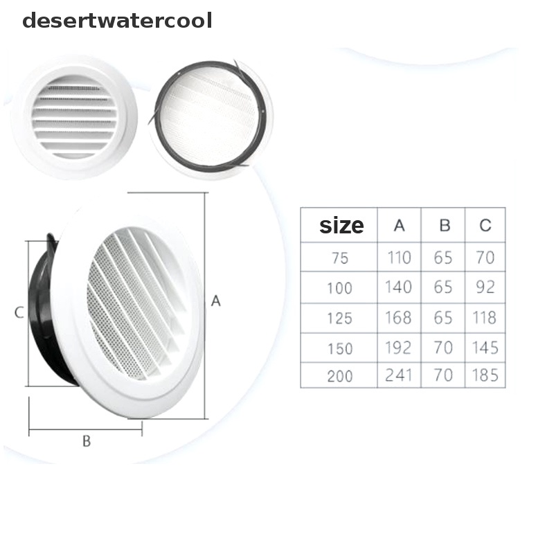 Deid Exterior Wall Air Vent Grille Kisi Ventilasi Udara Bulat Plastik Ducg Martijn