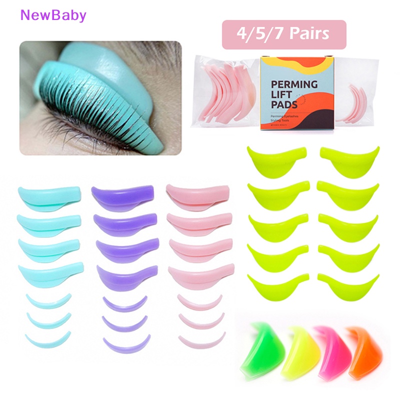 Newbaby4 /5/7Pasang Lash Lift Rod Pads Eyelash Perm Lift Silicone Pads Lifg Tools ID