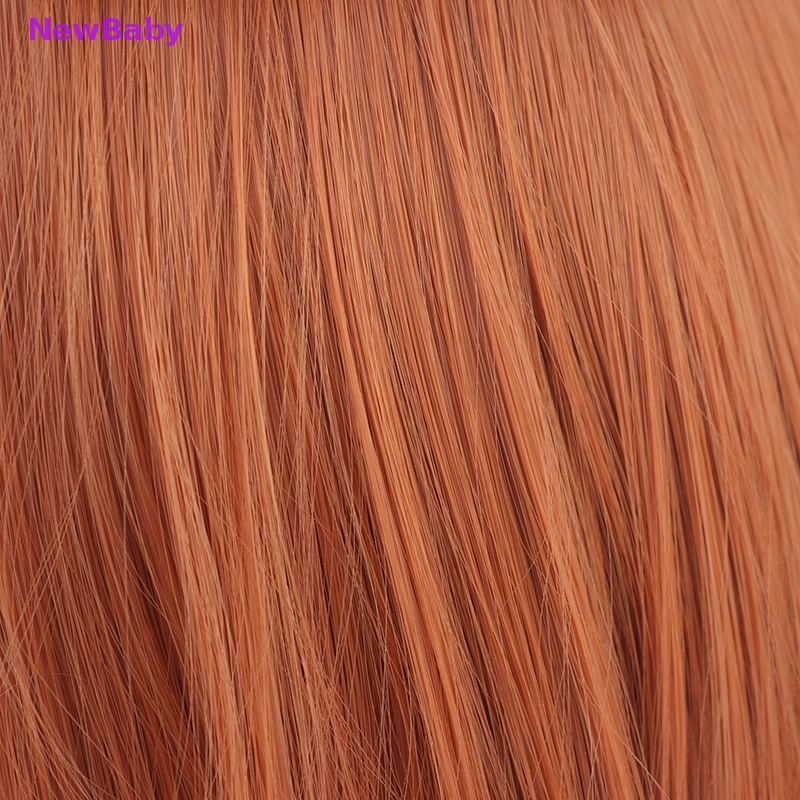 Newbaby 50cm Anime Jujutsu Kaisen Kugisaki Nobara Wig Cosplay Orange Rambut Coklat Gradien ID