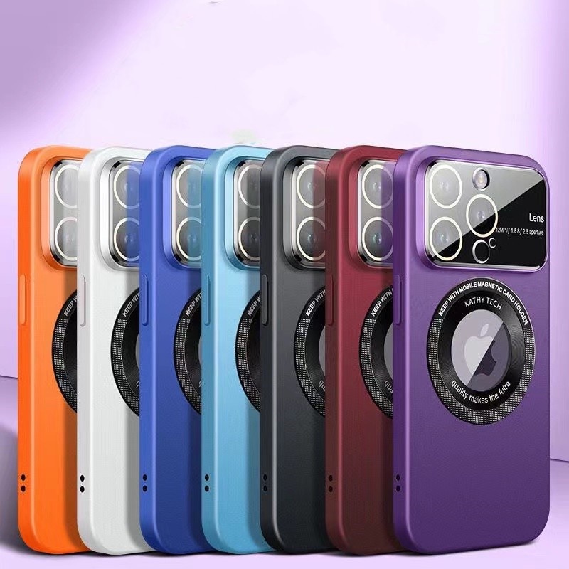 IPHONE Telepon Atraksi Magnetik Peka Kulit Jendela Besar Iphone11 12 13 14 Pro Max Shockproof Case Cover