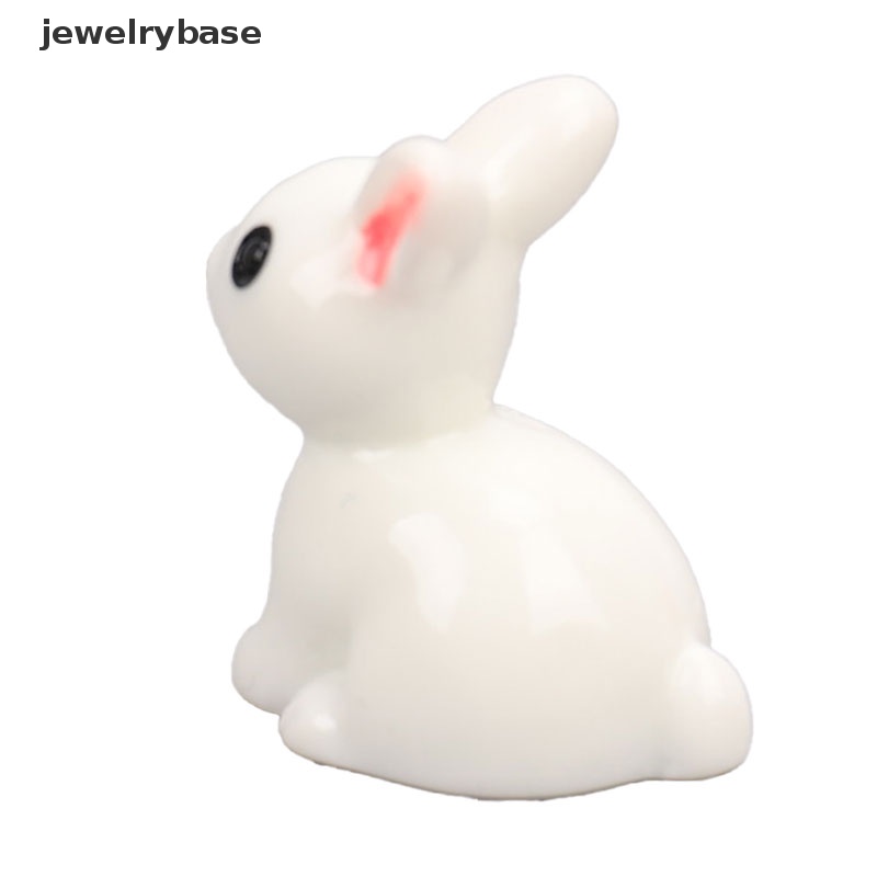 [jewelrybase] Dekorasi Paskah Miniatur Hare Figurine Resin Craft Mini Bunny Taman Ornamen Butik