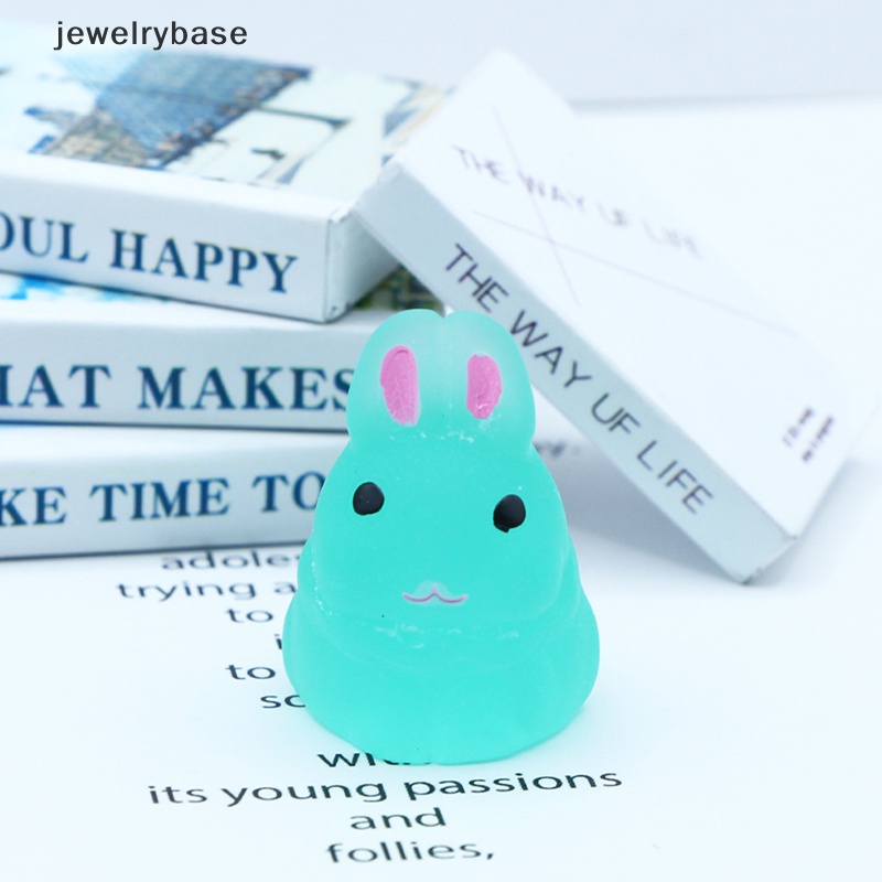 [jewelrybase] 1pc luminous cute rabbit Microlandscape Sukulen DIY Hias Butik