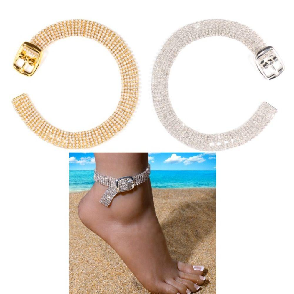 Lily Anklet Gelang Wanita Pantai Musim Panas Kaki Perhiasan