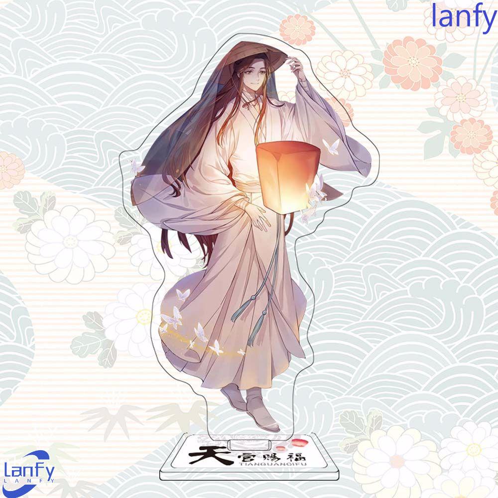 LANFY Fashion Heaven Official Blessing Cartoon Anime Acrylic Stand Figure Tian Guan Ci Fu Xie Lian Cute Action Figure Desktop Standing Card Stand Model Toys Acrylic Figure Model Toys