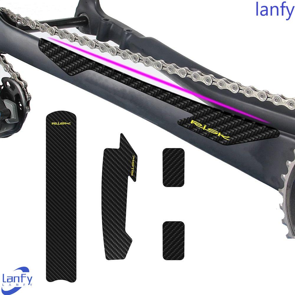 Lanfy Sepeda Frame Protector Cycling Part Tahan Air Film Pelindung Hitam MTB Sepeda Rantai Stiker Pelindung