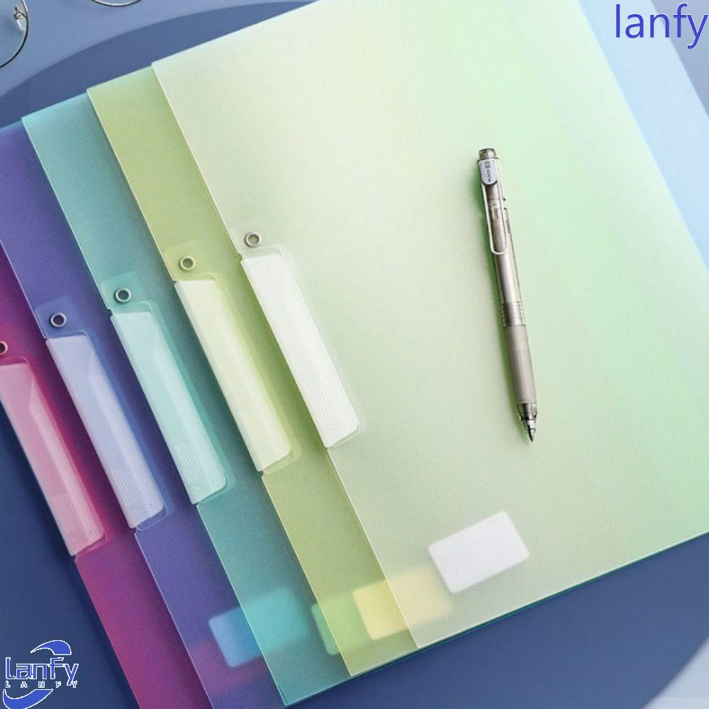 Lanfy A4 Clipboard File Folder Kantor 4warna Tempat Kwitansi Siswa Stationary Test Paper Kertas Memo Klip