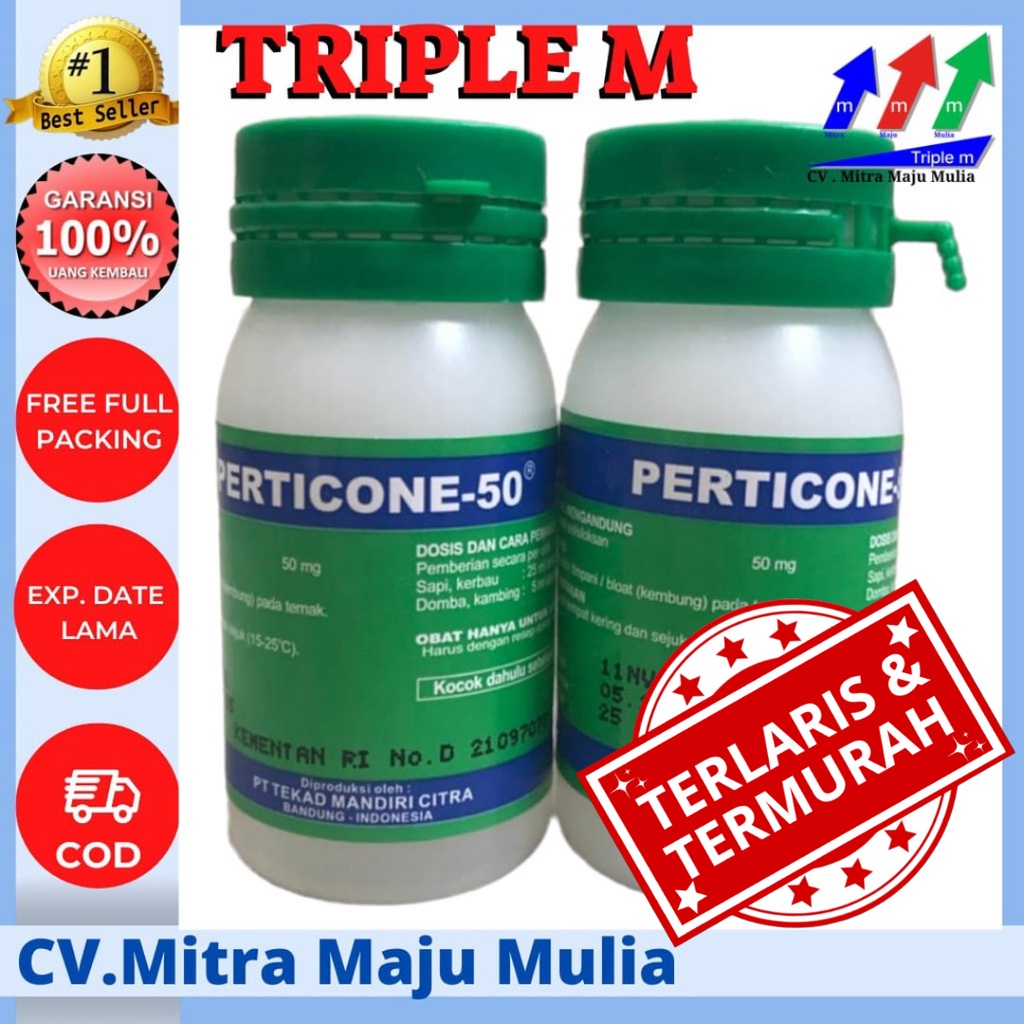 PERMETHYL 25 ml PERTICONE 25 ml - Obat Dimethicon Anti Bloat Kembung Sapi Kambing Domba Kelinci 25ml