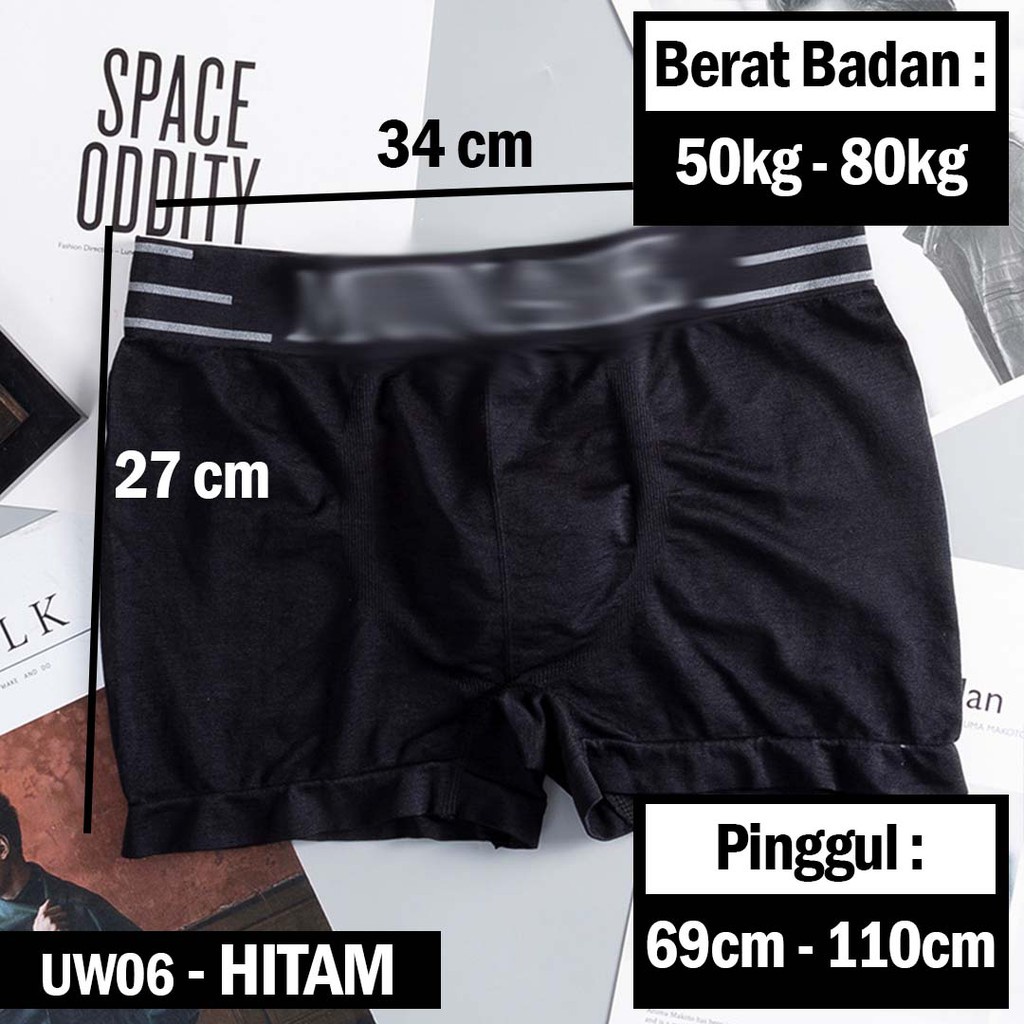 Underwear Pria Bahan Adem Polos / Celana Dalam Boxer Pria