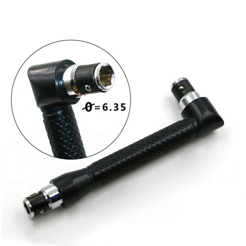YGRETTE - Kunci Pas Dual Head Socket Wrench Screwdriver 1/4 Inch 6.35mm L Shaped L Berbentuk Mini Socket Wrench 1/4 Inch 6.35Mm Obeng Alat Kunci Pas