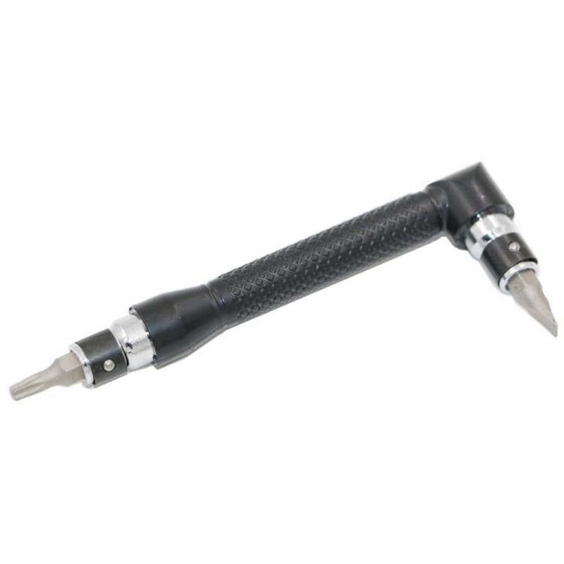 YGRETTE - Kunci Pas Dual Head Socket Wrench Screwdriver 1/4 Inch 6.35mm L Shaped L Berbentuk Mini Socket Wrench 1/4 Inch 6.35Mm Obeng Alat Kunci Pas