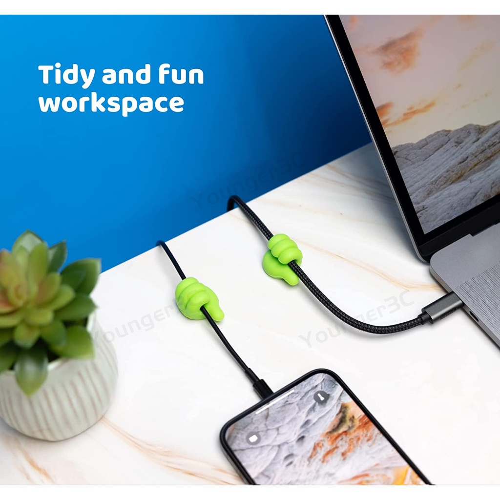 Klip Kabel Multifungsi Organizer Kait Jempol Wall Hook Cable Management Desktop Cord Holder Wire Wall Hooks Gantungan Penyimpanan