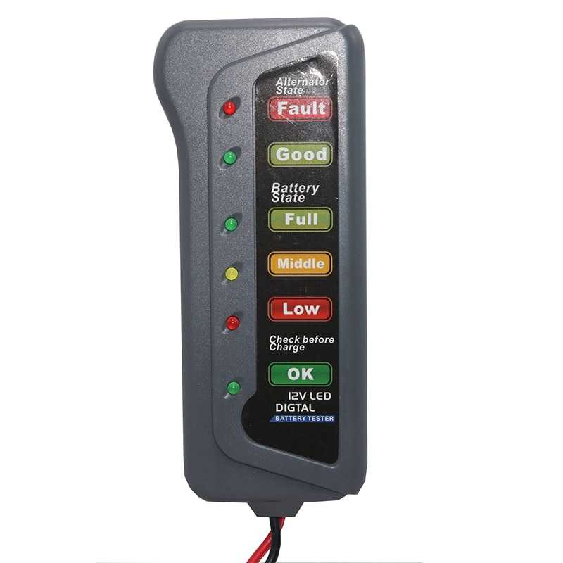 ELS Tester Baterai Digital Diagnostik Mobil 12V 6 LED - AHX-009 ( Mughnii )