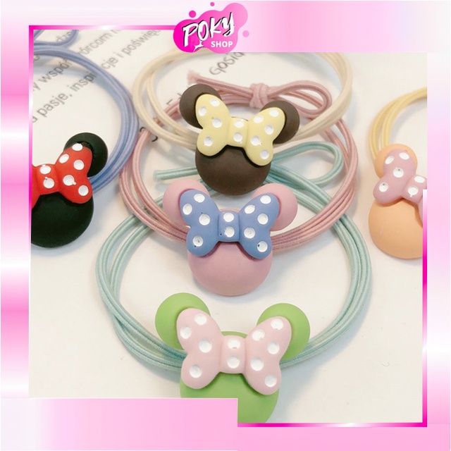 POKY - D6159 Ikat Rambut Berkarakter / Karet Rambut Gaya Korea / Karet Rambut Elastis Korea / Hairband / Ikat Rambut F5101 / Kunciran Rambut