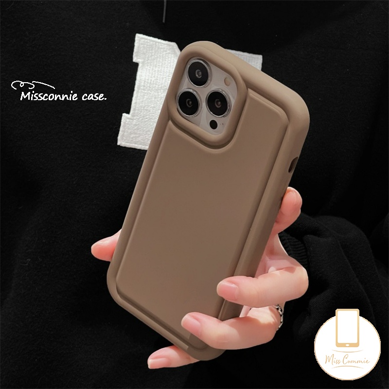 Luxury Airbag Shockproof Matte Case Untuk Redmi 10C 12C 9A 910a A1 10 9T 9C NFC Poco F4 Redmi Note9 11 11s 10 10s 8simple Menebal Tpu Lembut Warna Solid Penutup Belakang