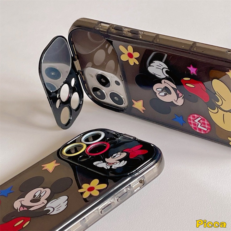 Casing Cermin Make Up Flip Kreatif Untuk Vivo Y20 Y11 Y12 Y15 Y91C Y1S Y17 Y12i Y20i Y11s Y20s G Y12A Y20A Y20G Y30G Y12s Kartun Mickey Minnie Mouse Lucu Kuromi Mirror Soft Cover