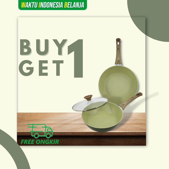 AIUEO Buy 1 Get 1 Frying Pan Korea Panci Rebus Anti Lengket Stainless