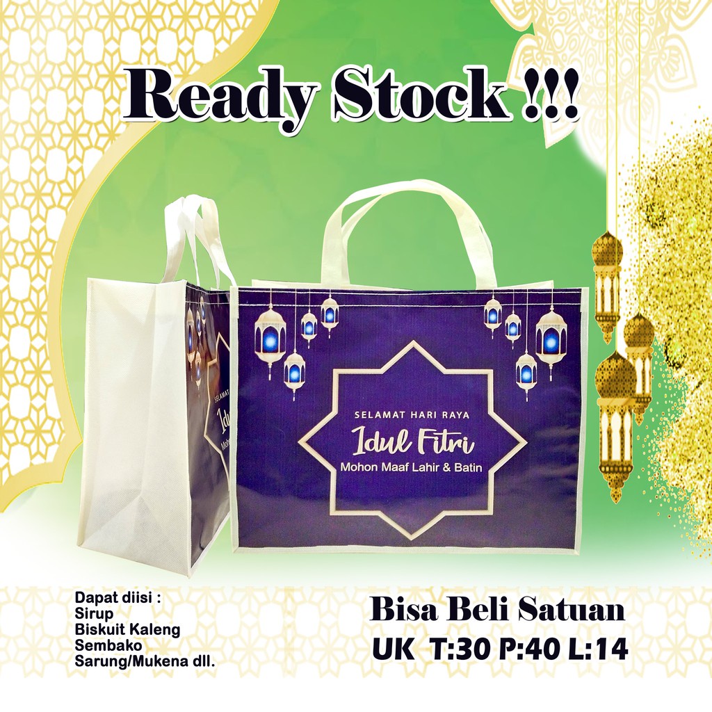 

Tas Bingkisan Lebaran Tas Parcel Hari Raya Idul Fitri Ungu Cream