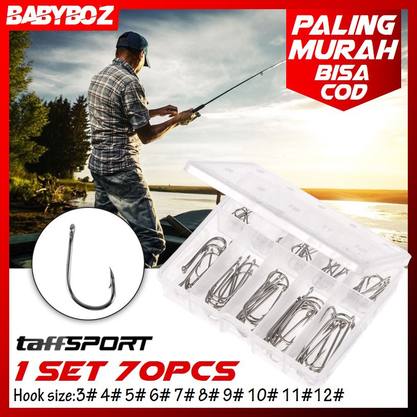BBM - KAIL PANCING SET Long Handled Fishing Hook Ten Division No 3-12 Set Mancing Memancing Alat
