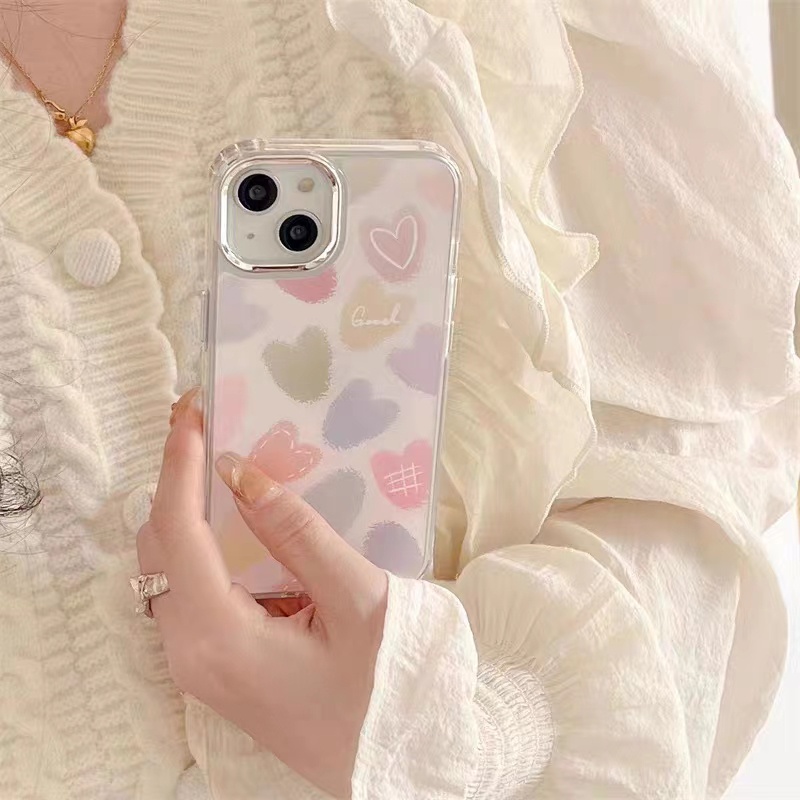 Cocok Untuk Iphone14 Pro Max iPhone Phone Case Cermin Casing Ponsel Kuat Kamera Perlindungan Tahan Guncangan Gaya Sederhana Kompatibel Dengan Iphone13 13pro 13prm iPhone 11 7Plus 8Plus Xr XS 12 Pro Max Casing Ponsel