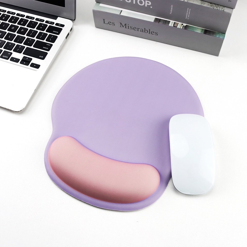 [28Warna] Mousepad Kantor Dengan Gel Pendukung Pergelangan Tangan Ergonomis Gaming Desktop Mouse Pad Wrist Rest