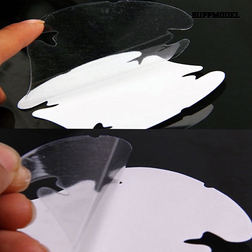 [SM Otomatis] 4Pcs/Set Universal Invisible Clear Gagang Pintu Mobil Lembaran Film Pelindung Gores